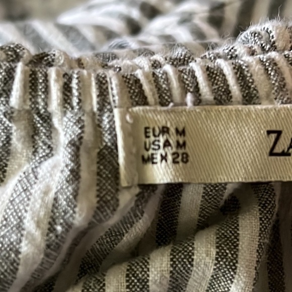 Zara Basic Boho Jumper Romper 100% Cotton Cropped Wide leg Size - Picture 8 of 9